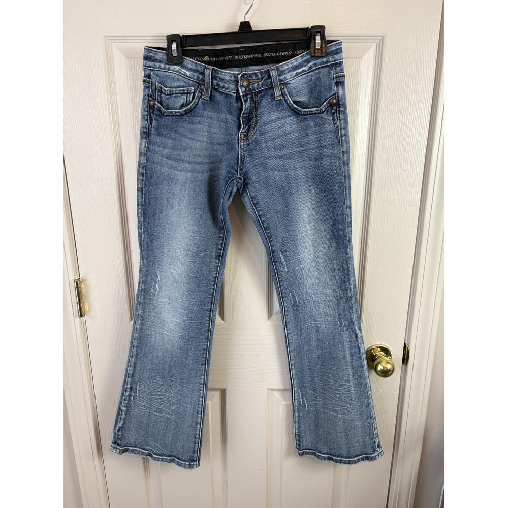 Express Rock Boot Jeans Womens Size 6S Cowgirl Western - 362